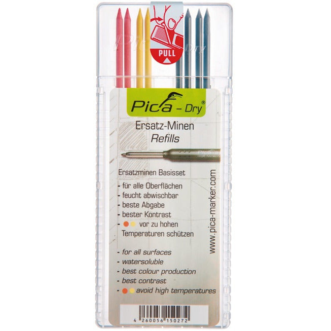 Ersatzminen PICA Dry Gelb/Rot/Graphit