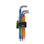 RECA Stiftschlüssel-Satz Multicolor Innensechskant Edelstahl 9-teilig