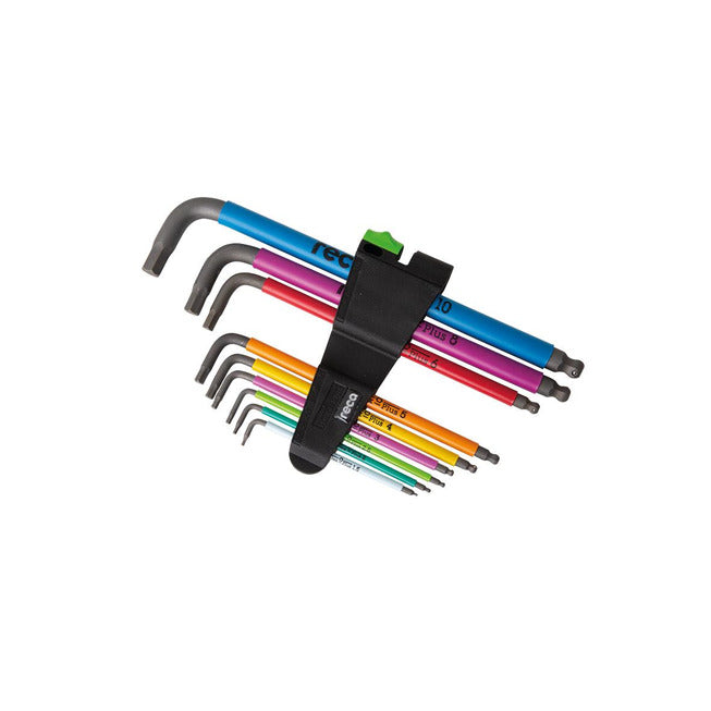 RECA Stiftschlüssel-Satz Multicolor Innensechskant mit Haltefunktion 9-teilig