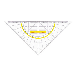 ARISTO Geodreieck 1555/4 mit Griff abnehmbar 25 cm transparent