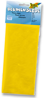 FOLIA Blumenseide 5 Bögen 50 cm x 70 cm maisgelb