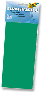 FOLIA Blumenseide 5 Bögen 50 cm x 70 cm dunkelgrün