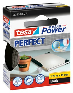 TESA Gewebeband 56341 Extra Power Perfect 19 mm x 2.75 m schwarz