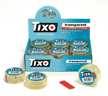 TIXO Klebeband 56002 15 mm x 10 m + Clip