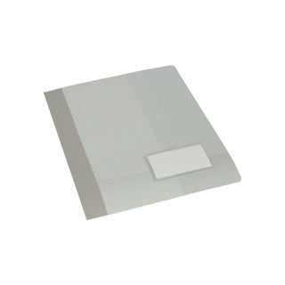 DONAU Schnellhefter 1710001 A4 mit Einsteckfach inkl. Beschriftungsschild PVC 246 x 310 mm grau