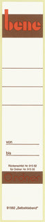 BENE Rückenschild 91562 10 Stück schmal kurz selbstklebend 34 x 160 mm weiß