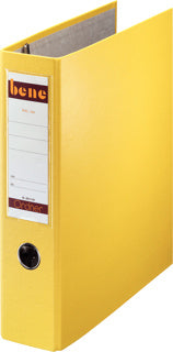 BENE Postscheckordner 292900 2x A5 quer mit 2 Hebelmechaniken PP breit 7.5 cm gelb