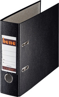 BENE Ordner 293000 A5 quer PP breit 7.5 cm schwarz
