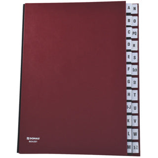 DONAU Pultordner 8694001 A4 24-teilig A-Z PP weinrot