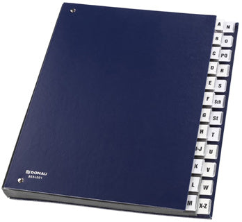 DONAU Pultordner 8694001 A4 24-teilig A-Z PP dunkelblau