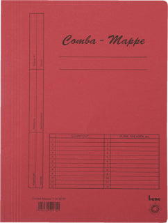 BENE Comba-Mappe 111000 A4 Recyclingkarton 250 g/m² 245 x 320 mm rot