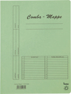 BENE Comba-Mappe 111000 A4 Recyclingkarton 250 g/m² 245 x 320 mm grün
