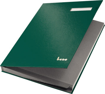 BENE Unterschriftenmappe 76400 A4 19-teilig Karton 250 g/m² PP-kaschiert grün
