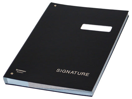 DONAU Unterschriftsbuch 8690001 A4 20-teilig Karton laminiert schwarz