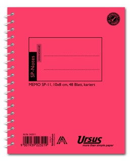 URSUS Spiralnotes SP11 10 x 8 cm 48 Blatt kariert