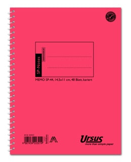 URSUS Spiralnotes SP44 14.5 x 11 cm 48 Blatt kariert