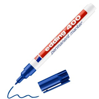 EDDING Permanentmarker 400 mit Rundspitze 1 mm blau