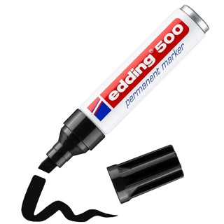 EDDING Permanentmarker 500 mit Keilspitze 2-7 mm schwarz