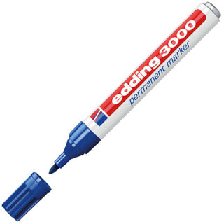 EDDING Permanentmarker 3000 mit Rundspitze 1.5-3 mm blau