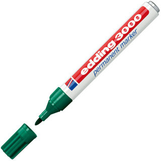 EDDING Permanentmarker 3000 mit Rundspitze 1.5-3 mm grün