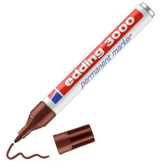 EDDING Permanentmarker 3000 mit Rundspitze 1.5-3 mm braun