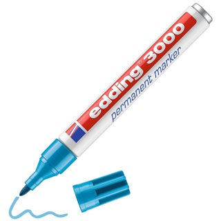 EDDING Permanentmarker 3000 mit Rundspitze 1.5-3 mm hellblau