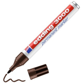 EDDING Permanentmarker 3000 mit Rundspitze 1.5-3 mm dunkelbraun