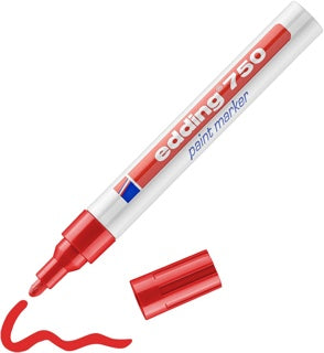 EDDING Lackmarker 750 mit Rundspitze 2-4 mm rot