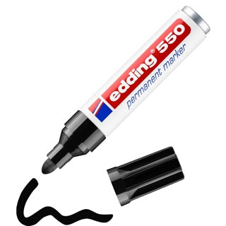 EDDING Permanentmarker 550 mit Rundspitze 3-4 mm schwarz