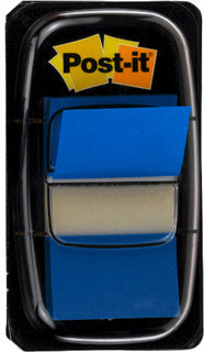 POST-IT® Index I680-2 50 Haftstreifen im Spender 25.4 x 43.2 mm blau
