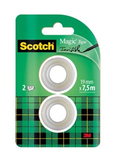 SCOTCH Klebeband Magic 2 Rollen 19 mm x 7.5 m transparent