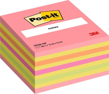 POST-IT® Haftnotizwürfel 2028NP 450 Blatt 76 x 76 mm mehrfarbig