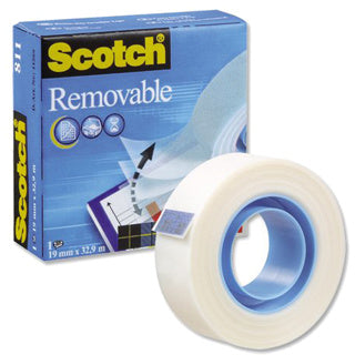 SCOTCH Removable Klebeband 1 Rolle 19 mm x 33 m transparent