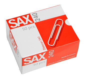 SAX Büroklammer 240 50 Stück 78 mm verzinkt