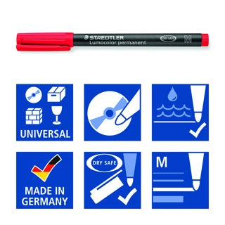 STAEDTLER OHP-Stift Lumocolor® 317 4 Stück permanent 1 mm farbig sortiert