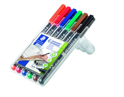 STAEDTLER OHP-Stift Lumocolor® 317WP6 permanent 1 mm 6 Stück