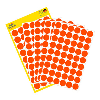 AVERY ZWECKFORM Markierungspunkte 3147 270 Stück permanent Ø 12 mm neonrot
