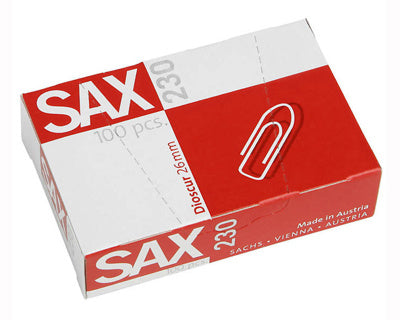SAX Büroklammer 230 100 Stück 26 mm verzinkt