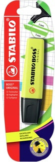 STABILO Textmarker Boss 70 mit Keilspitze im Blister 2-5 mm gelb