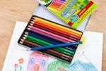 JOLLY Supersticks Delta Buntstifte mit Namen | Personalisierte Farbstifte | Dreikant (12 Stifte)
