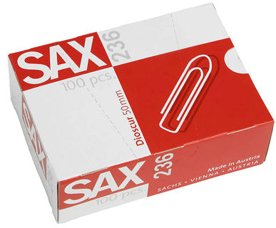 SAX Büroklammer 236 100 Stück 50 mm verzinkt