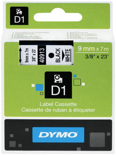 DYMO Schriftband 40913 D1 9 mm x 7 m schwarz auf weiß