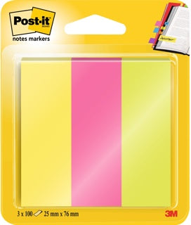 POST-IT® Page Marker 671/3 3 x 100 Blatt 25 x 76 mm farbig sortiert