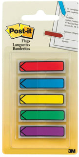 POST-IT® Index-Pfeile 684-ARR1 5 x 20 Blatt im Spender 11.9 x 43.2 mm farbig sortiert