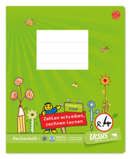 URSUS Rechenheft Formati R4 Quart 20 Blatt kariert
