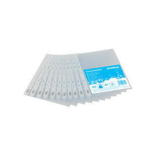 DONAU Klarsichthülle 1753095 100 Stück A5 oben offen PP 50 µm genarbt transparent