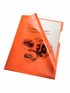 BENE Aktenhülle 205000 100 Stück A4 150 µm glatt PP 220 x 310 mm orange