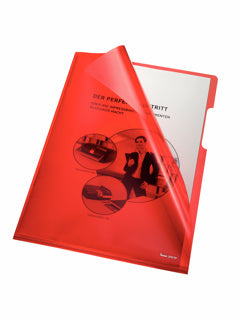 BENE Aktenhülle 205000 100 Stück A4 150 µm glatt PP 220 x 310 mm rot