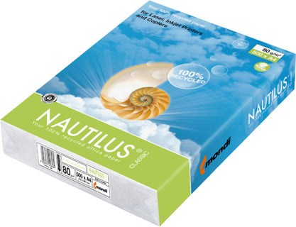 NAUTILUS Classic Recycling-Kopierpapier 500 Blatt DIN A4 80 g/m² weiß