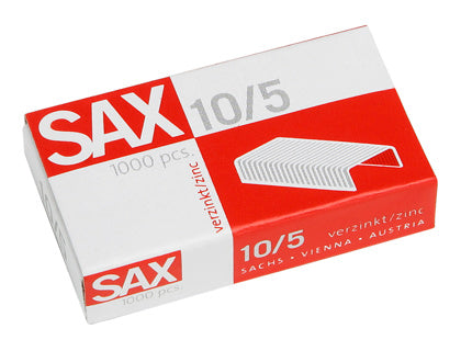SAX Heftklammern 10/5 1000 Stück verzinkt